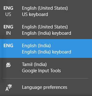 google input tools offline installer change language